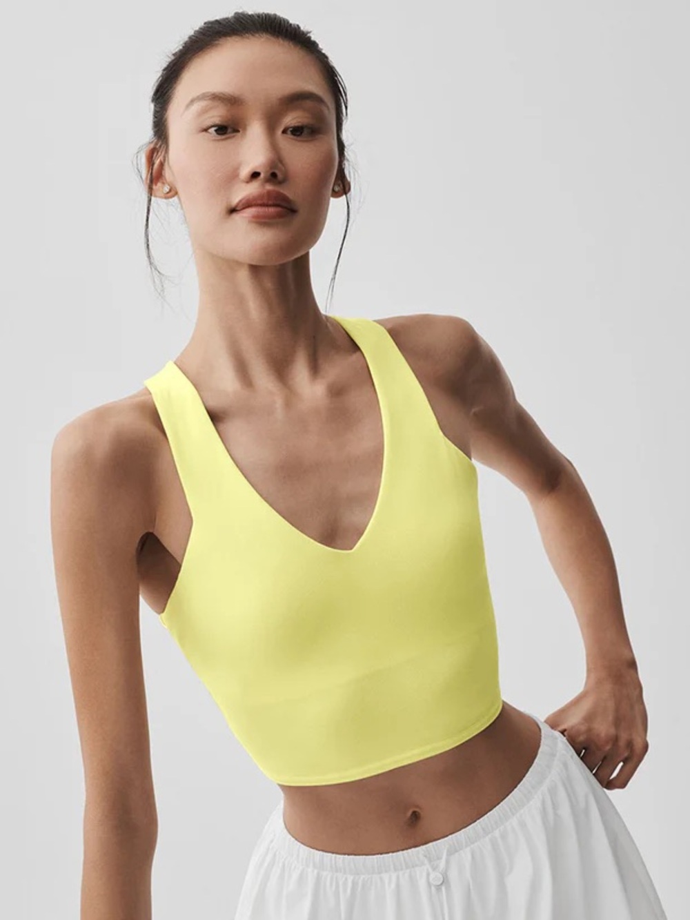 Alo Airbrush Real Bra Tank Sunshine Yellow Size Small NWT